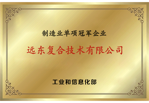 遠(yuǎn)東復(fù)合技術(shù)制造業(yè)單項冠軍企業(yè)